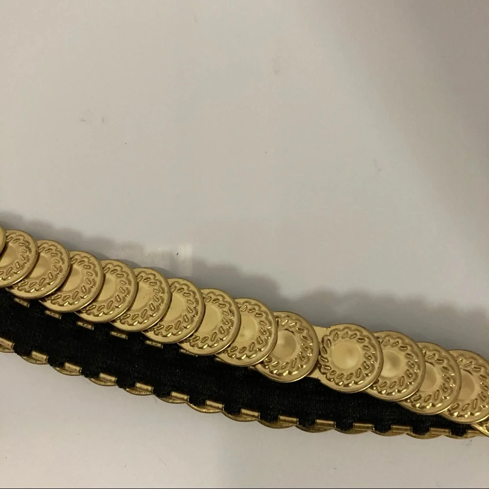 Vintage Coin Belt Festival Costume Gold Fits all